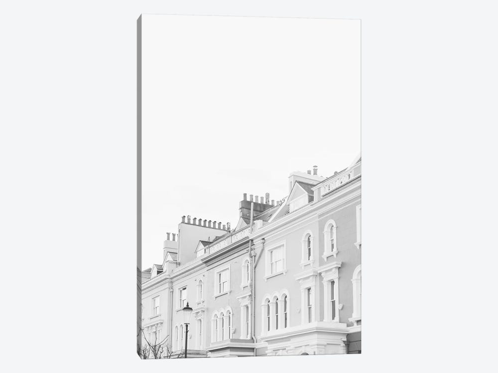 Notting Hill Rooftops, London, England In Black & White by lovelylittlehomeco 1-piece Canvas Wall Art