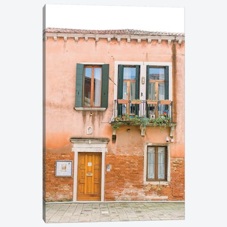 Pastal Building, Venice, Italy Canvas Print #LLH90} by lovelylittlehomeco Art Print