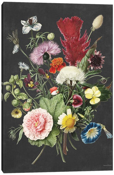 Vintage Bouquet Canvas Art Print - lettered & lined