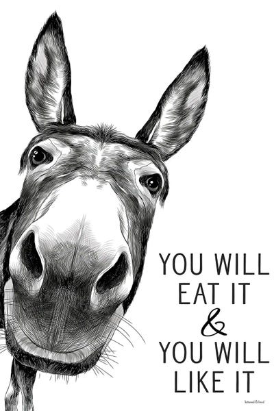 Donkeys: You Will Eat It by lettered & lined