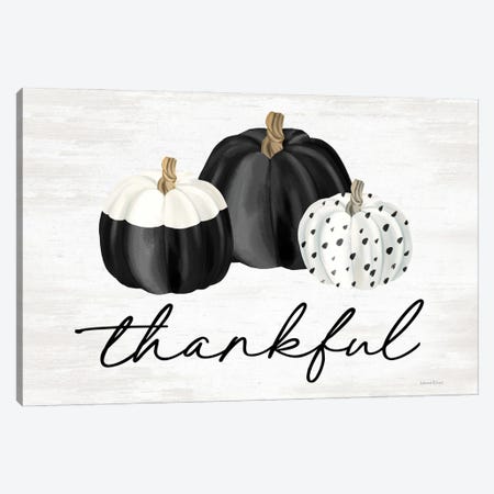 Thankful Canvas Print #LLI107} by lettered & lined Art Print