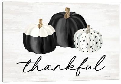 Thankful Canvas Art Print - lettered & lined