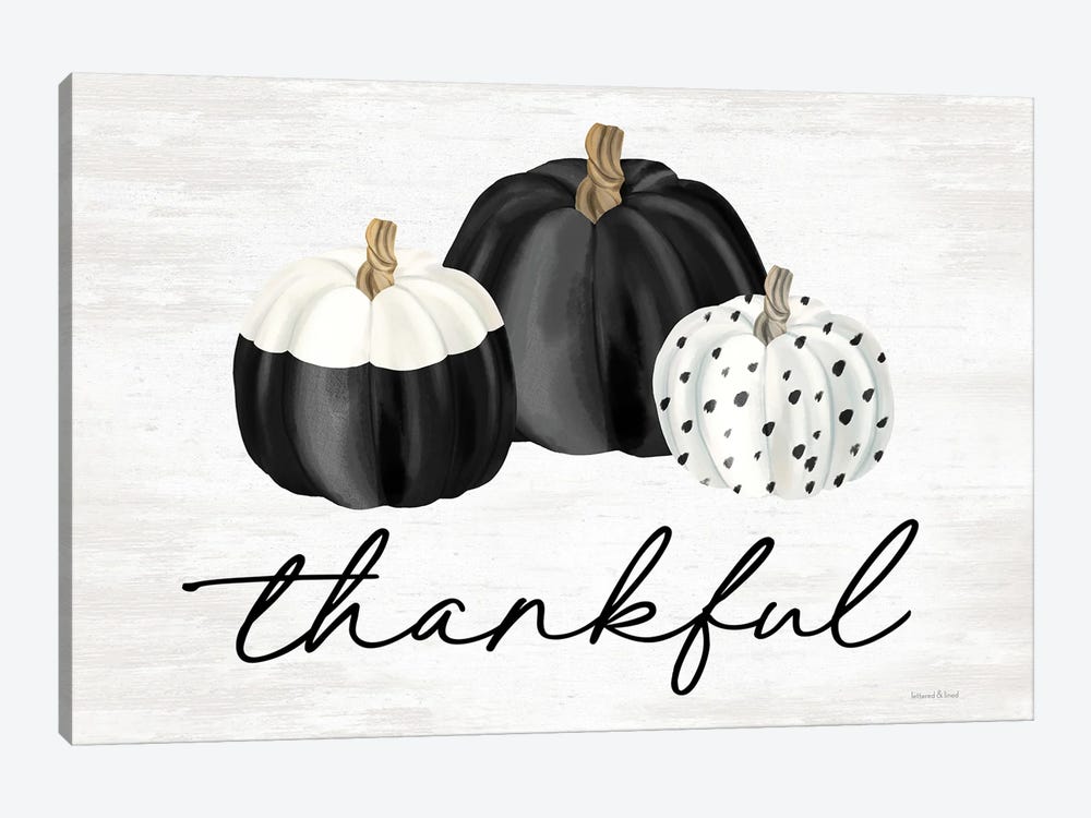 Thankful by lettered & lined 1-piece Art Print