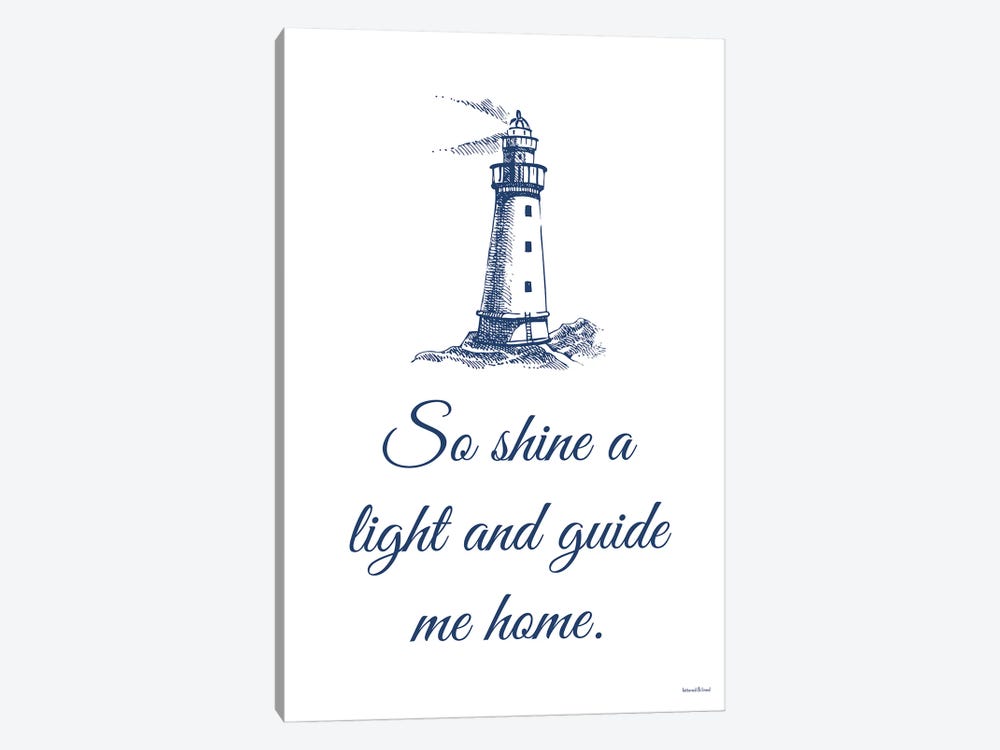 Guide Me Home by lettered & lined 1-piece Canvas Art Print