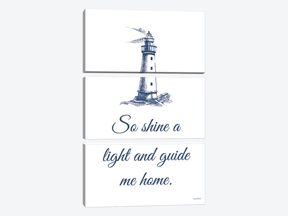 Guide Me Home by lettered & lined 3-piece Canvas Art Print