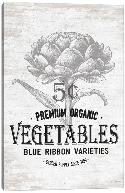Vegetables Canvas Art Print - lettered & lined