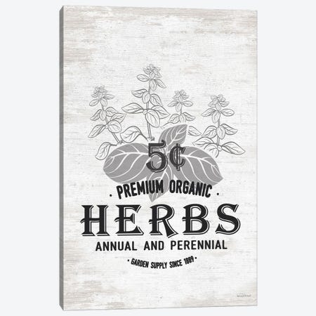 Herbs Canvas Print #LLI115} by lettered & lined Canvas Artwork