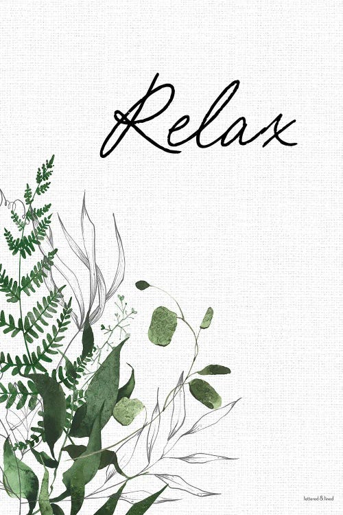 Relax by lettered & lined wall art