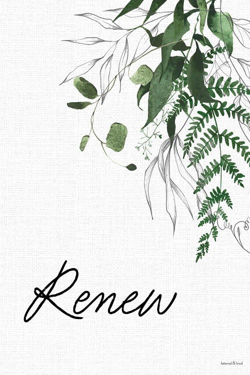 Renew by lettered & lined wall art