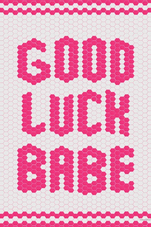 Good Luck Babe by lettered & lined wall art