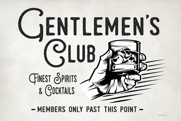 Whiskey: Gentlemen's Club - Finest Spirits by lettered & lined