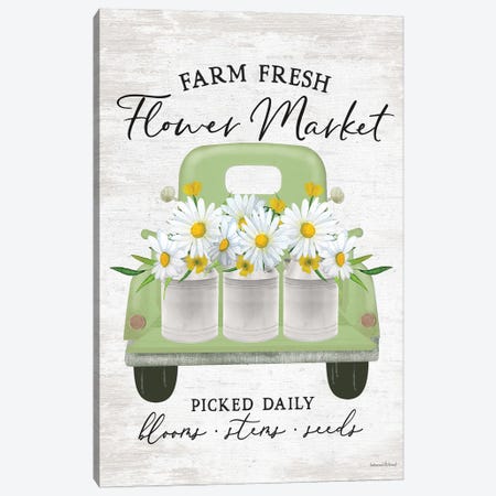 Flower Market Daisies Canvas Print #LLI14} by lettered & lined Canvas Print