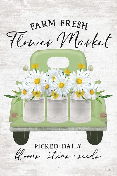 Modern Farmhouse Bedroom: Flower Market Daisies by lettered & lined