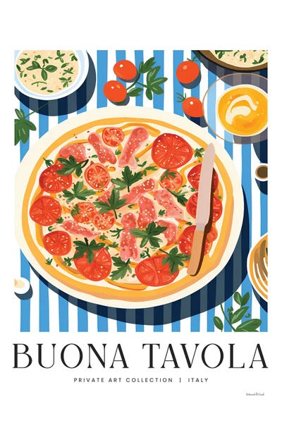 Mediterranean Décor: Buona Tavola II by lettered & lined