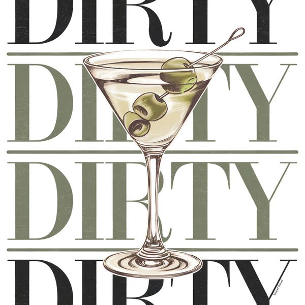 Martini: Dirty Martini Glass by lettered & lined