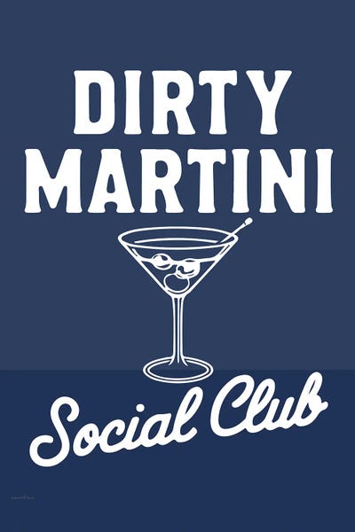 Martini: Mod Dirty Martini Social Club by lettered & lined