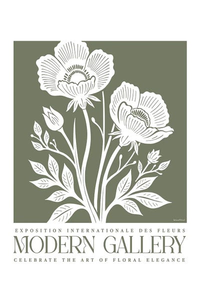lettered & lined: Modern Gallery Floral Poster I by lettered & lined
