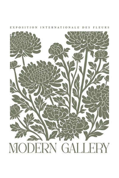 lettered & lined: Modern Gallery Floral Poster II by lettered & lined