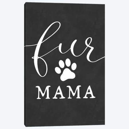 Fur Mama Canvas Print #LLI17} by lettered & lined Canvas Art Print