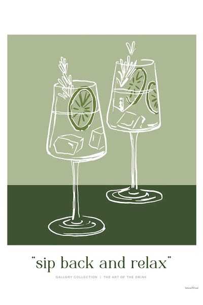 Canvas Art Prints: Sip Back And Relax by lettered & lined