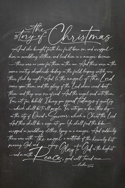 Canvas Art Prints: The Story Of Christmas by lettered & lined