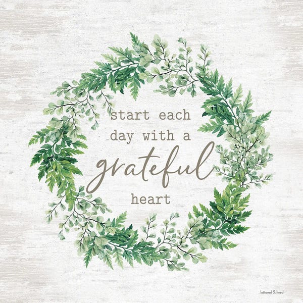 Gratitude: Grateful Heart Wreath by lettered & lined