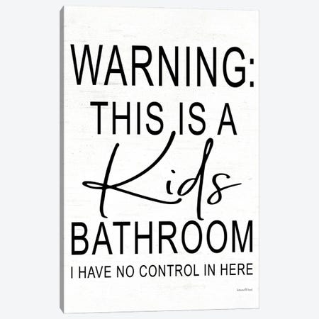 Kid's Bathroom Canvas Print #LLI28} by lettered & lined Canvas Print