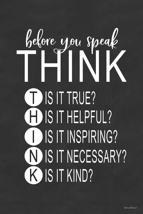 Think You Speak Canvas Art by lettered & lined | iCanvas