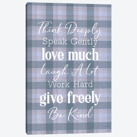 Think Deeply Canvas Print #LLI42} by lettered & lined Art Print