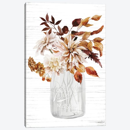 Autumn Floral I Canvas Print #LLI44} by lettered & lined Canvas Artwork