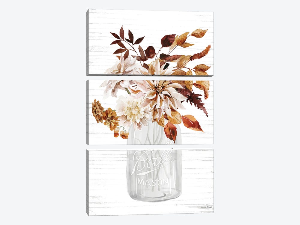 Autumn Floral I by lettered & lined 3-piece Canvas Print