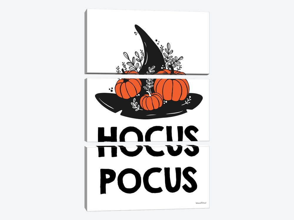 Hocus Pocus by lettered & lined 3-piece Canvas Art Print