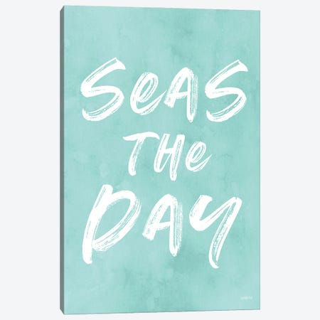 Seas The Day Canvas Print #LLI58} by lettered & lined Canvas Wall Art