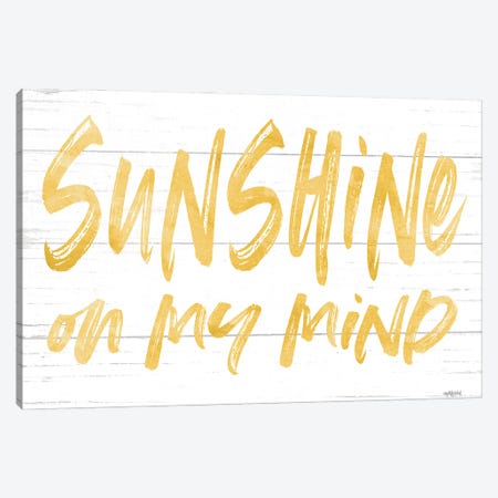 Sunshine On My Mind Canvas Print #LLI60} by lettered & lined Canvas Print