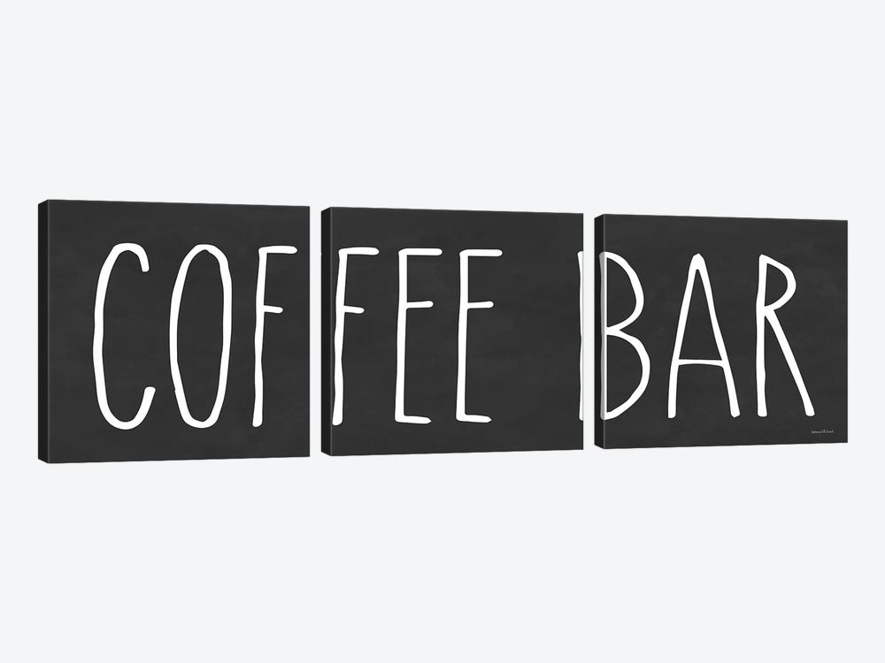 Coffee Bar by lettered & lined 3-piece Canvas Wall Art