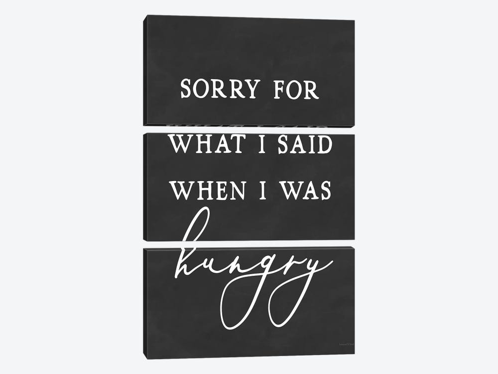 I Was Hungry by lettered & lined 3-piece Canvas Art Print