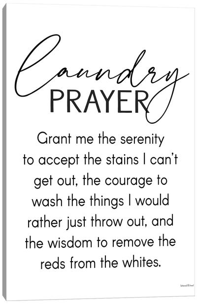 Laundry Prayer Canvas Art Print - lettered & lined