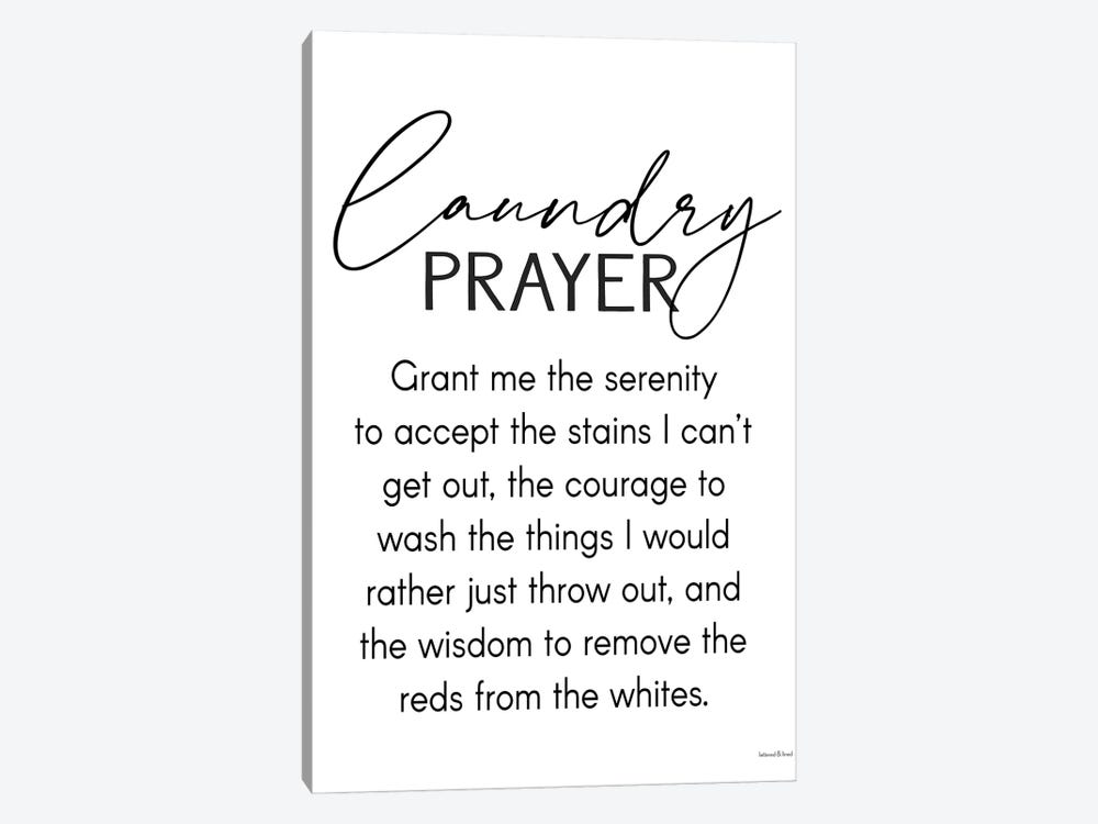 Laundry Prayer by lettered & lined 1-piece Canvas Wall Art
