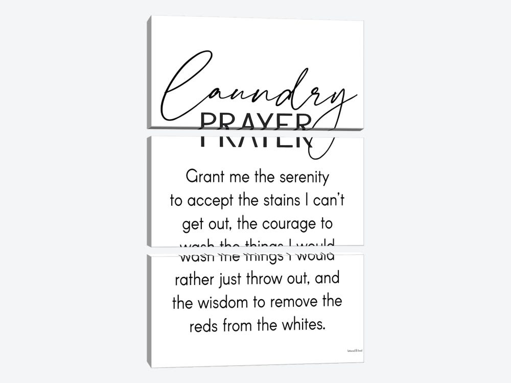 Laundry Prayer by lettered & lined 3-piece Canvas Wall Art