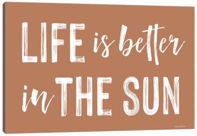 Life Is Better In The Sun Canvas Art Print - lettered & lined