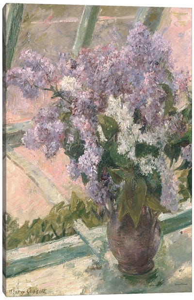 Lilacs In The Light Canvas Art Print - Lilac Art
