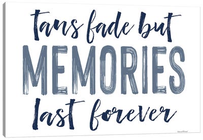 Memories Last Forever Canvas Art Print - lettered & lined