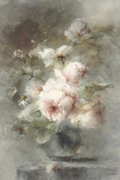 Old World Rose Bouquet by lettered & lined canvas print