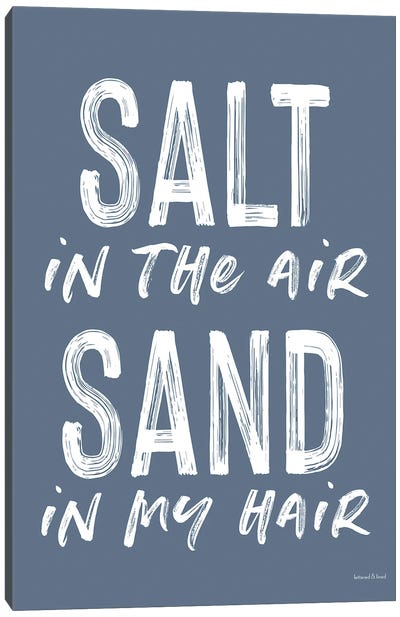 Salt In The Air Canvas Art Print - lettered & lined