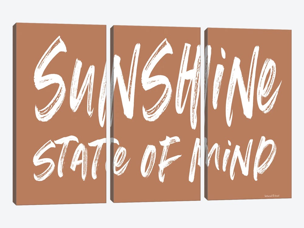 Sunshine State Of Mind by lettered & lined 3-piece Canvas Wall Art