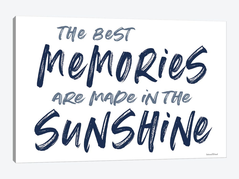 The Best Memories by lettered & lined 1-piece Canvas Art