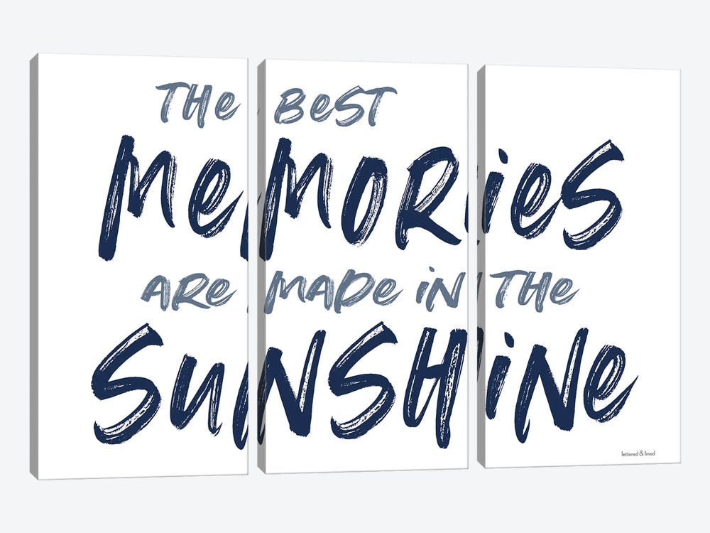 The Best Memories by lettered & lined 3-piece Canvas Art