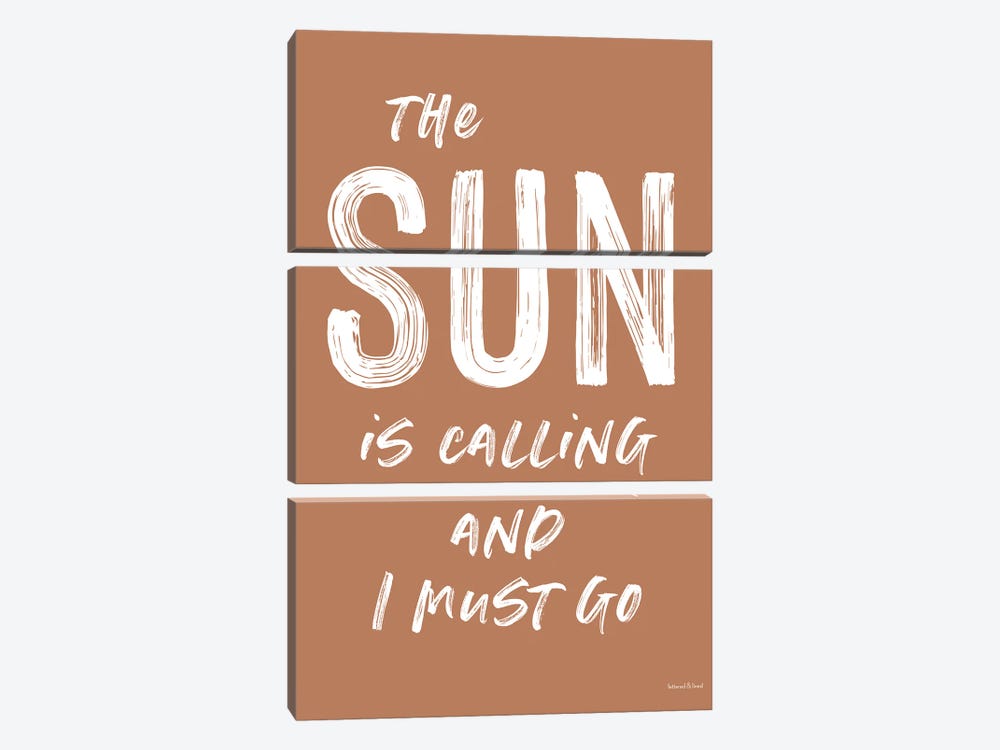 The Sun Is Calling by lettered & lined 3-piece Canvas Print