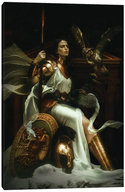 Athena Canvas Art Print - Best Selling Fantasy Art