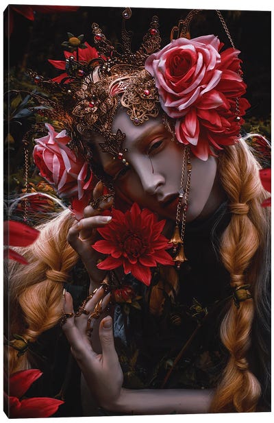 Blood Flower Canvas Art Print - Hyperreal Photography